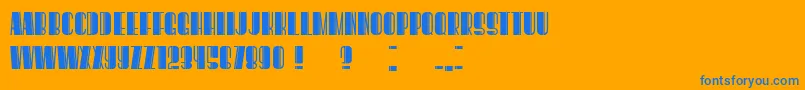 BoogieWoogieBook Font – Blue Fonts on Orange Background