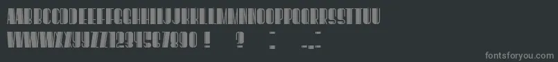 BoogieWoogieBook Font – Gray Fonts on Black Background