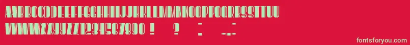 BoogieWoogieBook Font – Green Fonts on Red Background