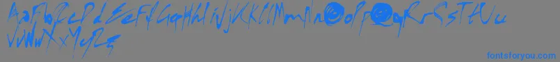X Font Font – Blue Fonts on Gray Background