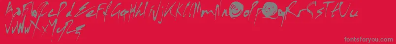 Czcionka X Font – szare czcionki na czerwonym tle