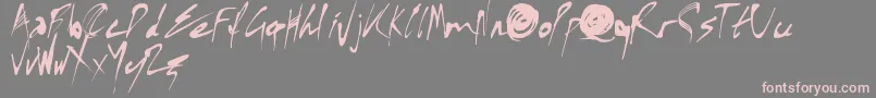 X Font Font – Pink Fonts on Gray Background
