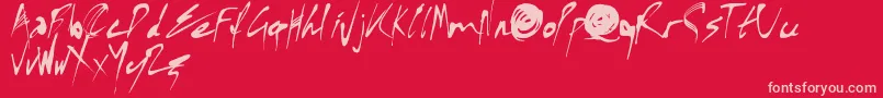 fuente X Font – Fuentes Rosadas Sobre Fondo Rojo
