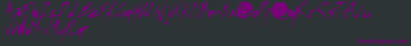 X Font Font – Purple Fonts on Black Background