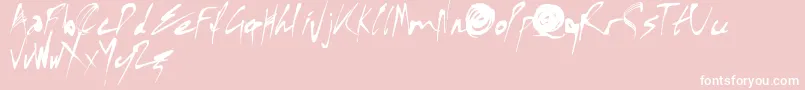 X Font Font – White Fonts on Pink Background