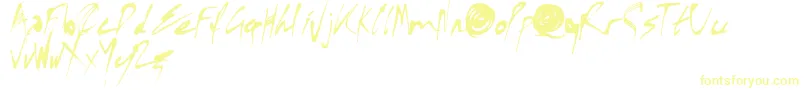 X Font-Schriftart – Gelbe Schriften