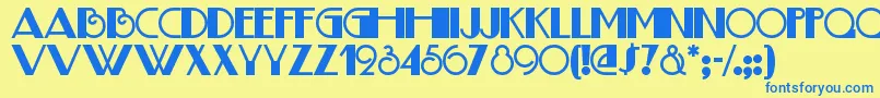 BOOGNN   Font – Blue Fonts on Yellow Background