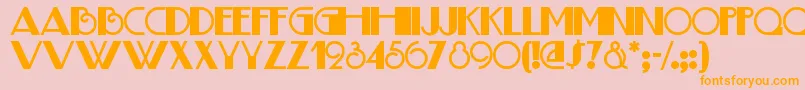 BOOGNN   Font – Orange Fonts on Pink Background