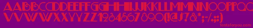 BOOGNN   Font – Red Fonts on Purple Background