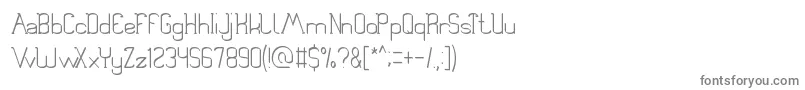 フォントBOOK SHELVES – 白い背景に灰色の文字