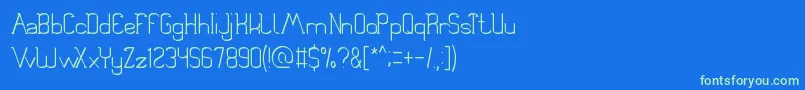 BOOK SHELVES Font – Green Fonts on Blue Background