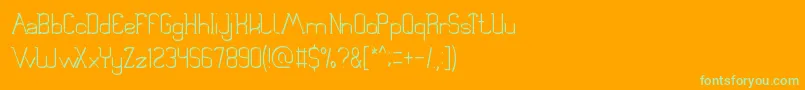 BOOK SHELVES Font – Green Fonts on Orange Background