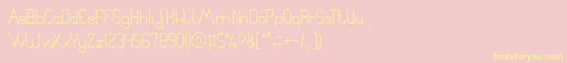 BOOK SHELVES-Schriftart – Gelbe Schriften auf rosa Hintergrund