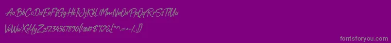 Boolack Personal Use-Schriftart – Graue Schriften auf violettem Hintergrund