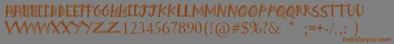 Boom Shanker Font – Brown Fonts on Gray Background