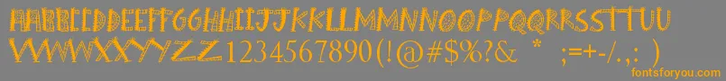 Boom Shanker-Schriftart – Orangefarbene Schriften auf grauem Hintergrund