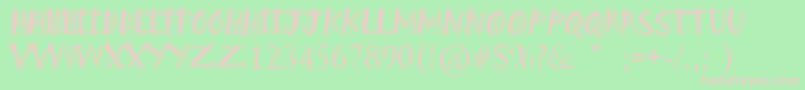 フォントBoom Shanker – 緑の背景にピンクのフォント
