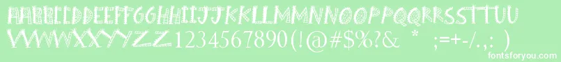 Boom Shanker Font – White Fonts on Green Background