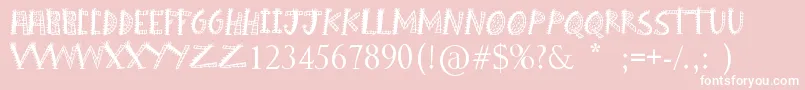 Boom Shanker-Schriftart – Weiße Schriften auf rosa Hintergrund