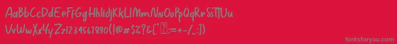 Boombox Font – Gray Fonts on Red Background
