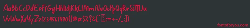 Boombox Font – Red Fonts on Black Background