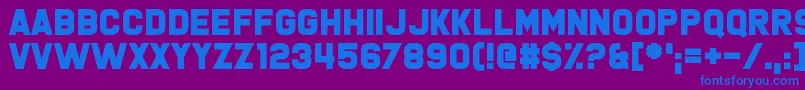 フォントBoomer Tantrum – 紫色の背景に青い文字