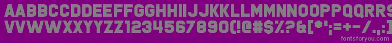 フォントBoomer Tantrum – 紫の背景に灰色の文字