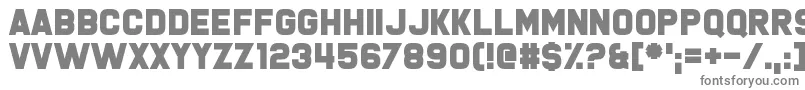 Boomer Tantrum-fontti – harmaat kirjasimet valkoisella taustalla