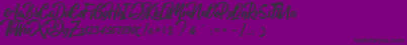 フォントBoomerang – 紫の背景に黒い文字