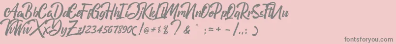 Weitere Informationen zur Boomerang-Schriftart Boomerang-Schriftart – Graue Schriften auf rosa Hintergrund