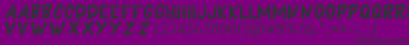 BOOMING Font – Black Fonts on Purple Background