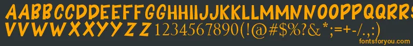BOOMING Font – Orange Fonts on Black Background