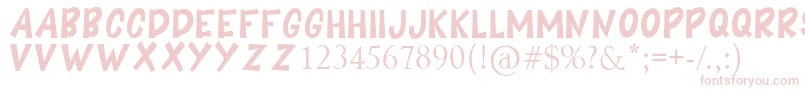 BOOMING Font – Pink Fonts on White Background