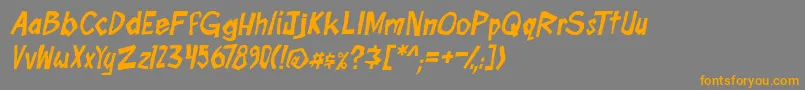 boomtankPG ital Font – Orange Fonts on Gray Background