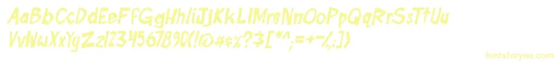 boomtankPG ital Font – Yellow Fonts