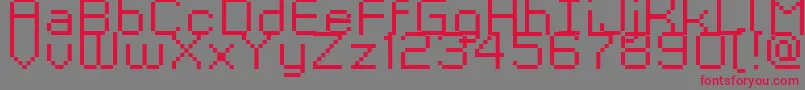 GrixelKyrou9RegularXtnd-Schriftart – Rote Schriften auf grauem Hintergrund