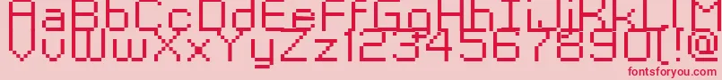 GrixelKyrou9RegularXtnd Font – Red Fonts on Pink Background