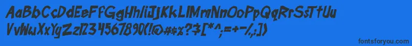 boomtankPG itb Font – Black Fonts on Blue Background