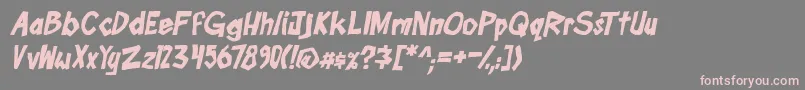 boomtankPG itb Font – Pink Fonts on Gray Background