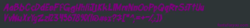 boomtankPG itb Font – Purple Fonts on Black Background