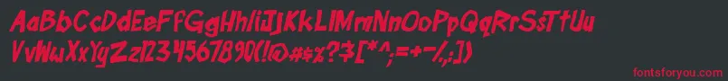 boomtankPG itb Font – Red Fonts on Black Background