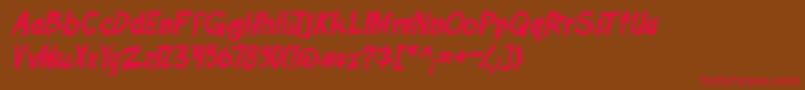 boomtankPG itb Font – Red Fonts on Brown Background