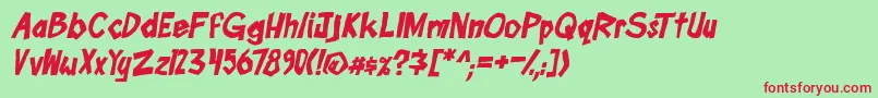 boomtankPG itb Font – Red Fonts on Green Background