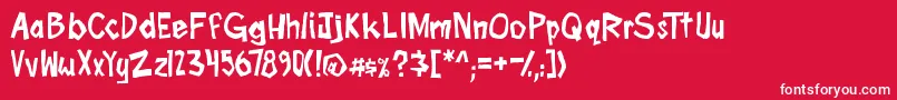 boomtankPG Font – White Fonts on Red Background