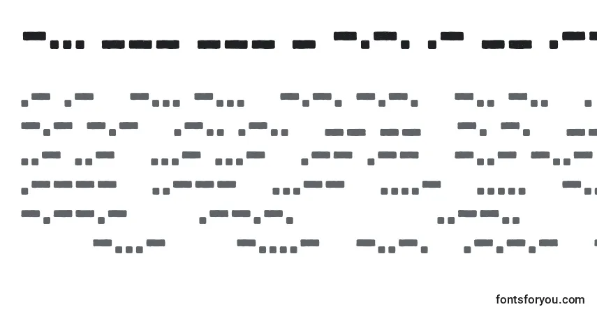 A fonte Bootcamp Morsecode – alfabeto, números, caracteres especiais