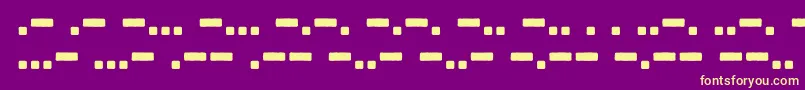 Bootcamp Morsecode Font – Yellow Fonts on Purple Background