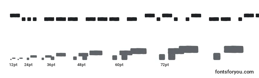 Größen der Schriftart Bootcamp Morsecode