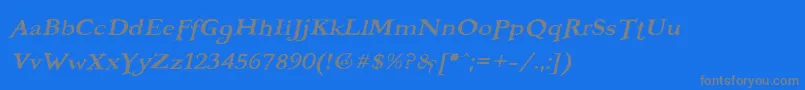 BOOTERFFフォントについての詳細 フォントBOOTERFF – 青い背景に灰色の文字