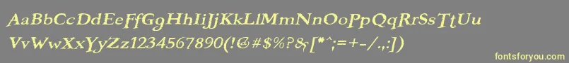 BOOTERFF Font – Yellow Fonts on Gray Background