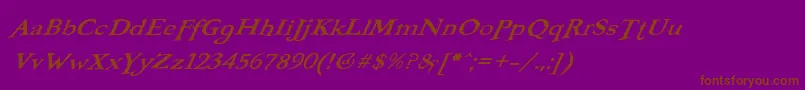 Więcej informacji o czcionce BOOTERFO Czcionka BOOTERFO – brązowe czcionki na fioletowym tle
